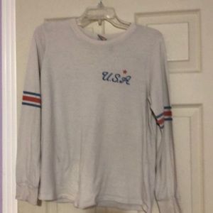 white long sleeve shirt